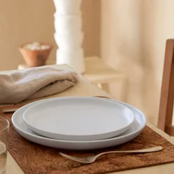 Costa Nova Dinnerware|Pacifica Collection Dinner Plates in Salt, Set of 6