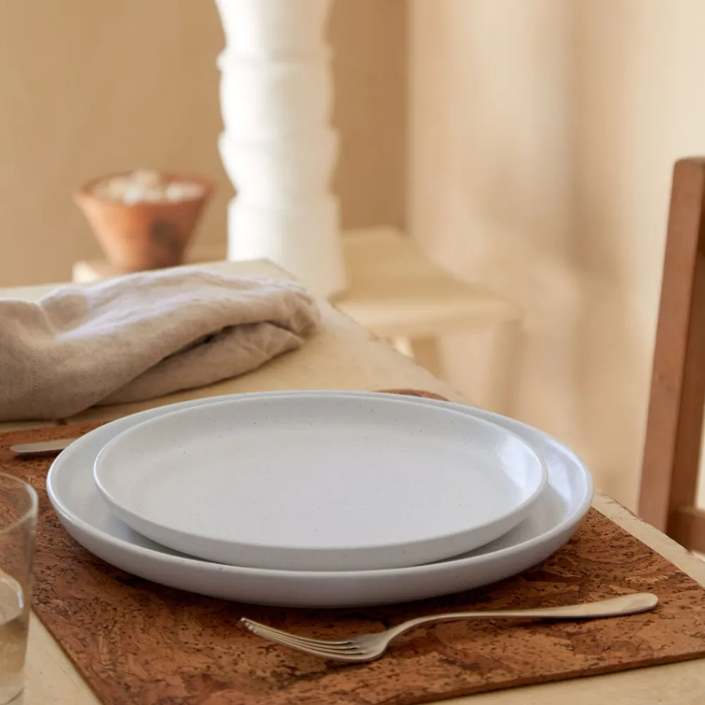 Costa Nova Dinnerware|Pacifica Collection Dinner Plates in Salt, Set of 6