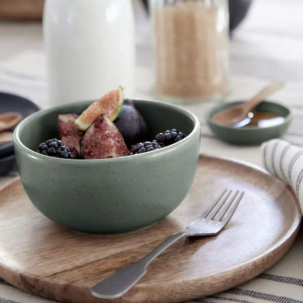 Costa Nova Dinnerware|Pacifica Collection Fruit Bowls in Artichoke, Set of 6