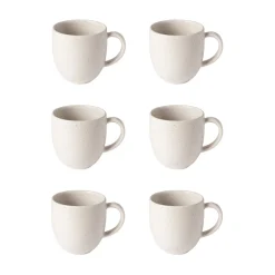 Costa Nova Dinnerware|Pacifica Collection Mugs in Vanilla, Set of 6