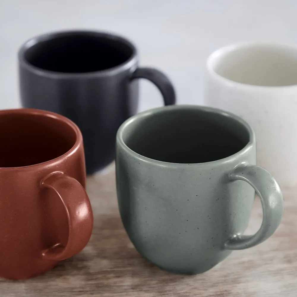 Costa Nova Dinnerware|Pacifica Collection Mugs in Salt, Set of 6