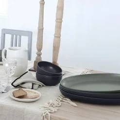 Costa Nova Dinnerware|Pacifica Collection Oval Plates in Artichoke, Set of 6