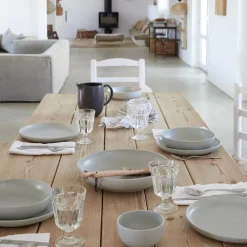 Costa Nova Dinnerware|Pacifica Collection Pasta Bowls in Oyster Grey, Set of 6