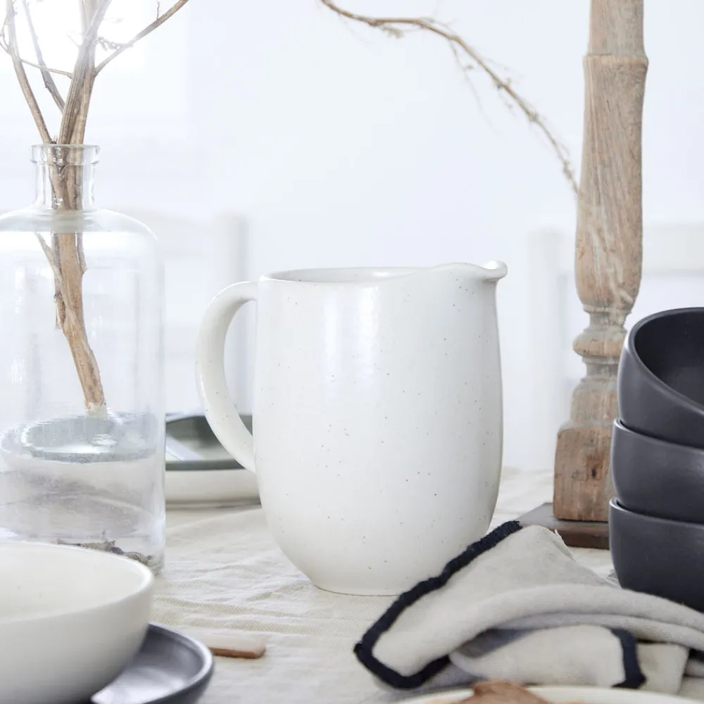 Costa Nova Glassware|Pacifica Collection Pitcher 55 oz. in Vanilla