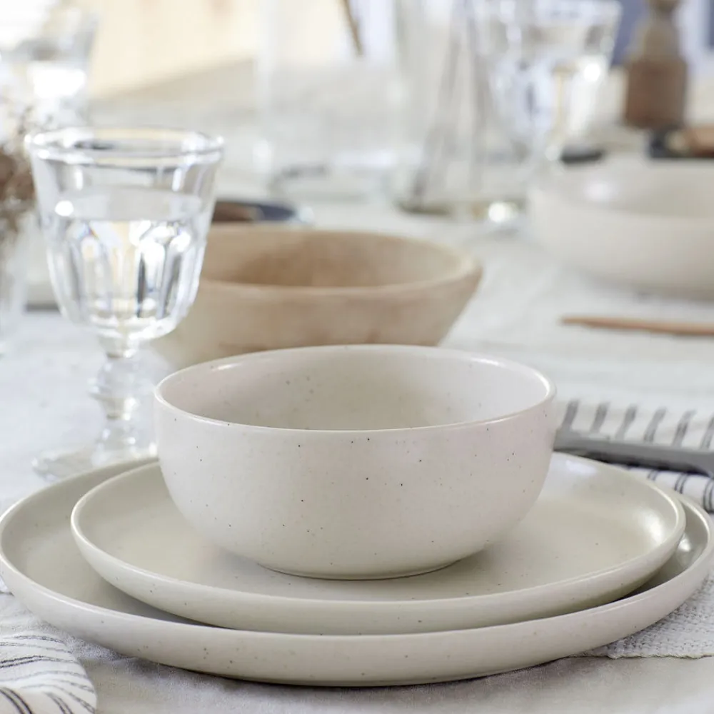 Costa Nova Dinnerware|Pacifica Collection Salad Plates 9" in Vanilla, Set of 6