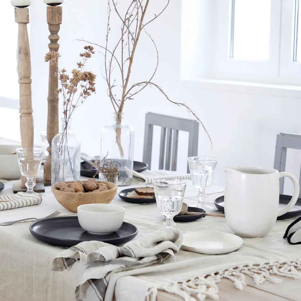 Costa Nova Dinnerware|Pacifica Collection Salad Plates 9" in Vanilla, Set of 6