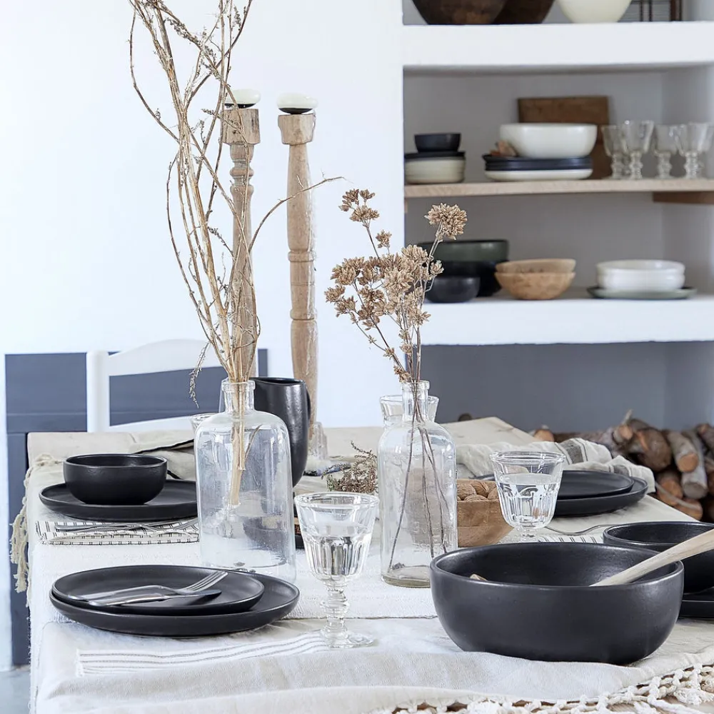 Costa Nova Dinnerware|Pacifica Collection Salad Plates 9" in Seed Grey, Set of 6