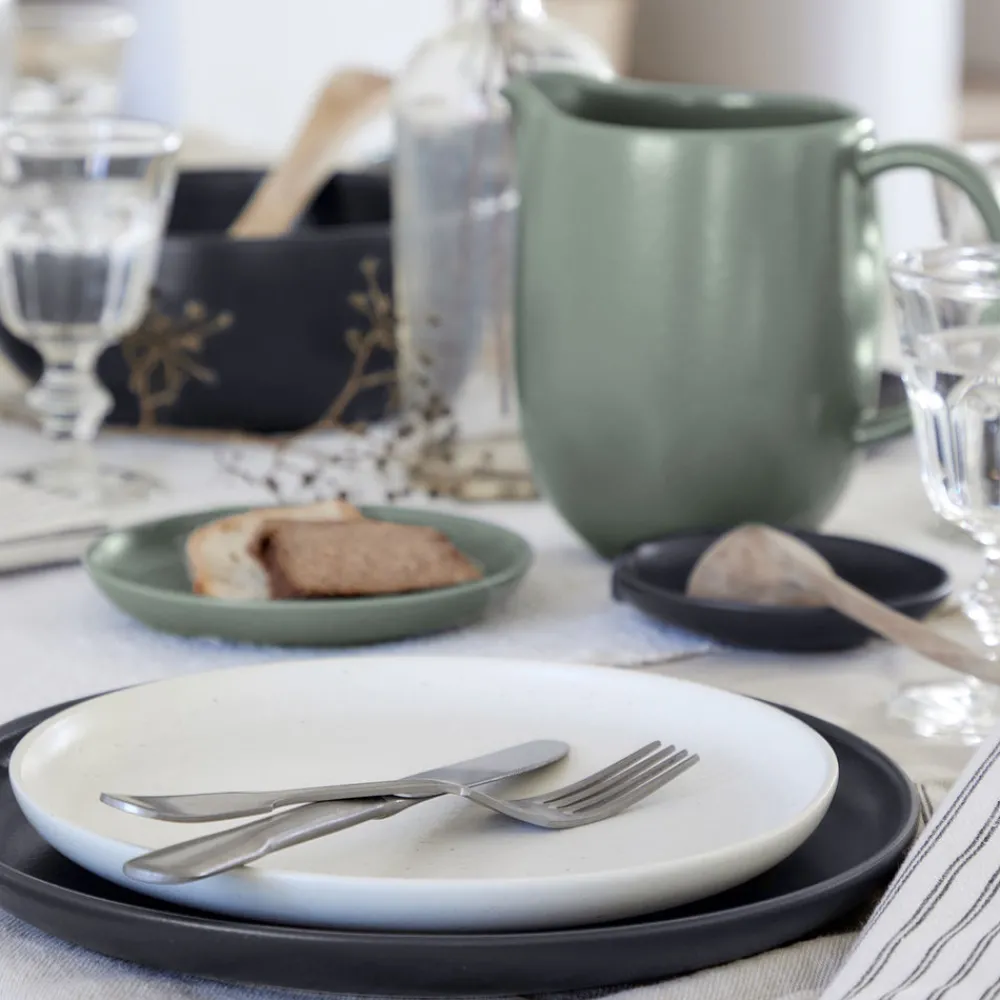 Costa Nova Dinnerware|Pacifica Collection Salad Plates 9" in Salt, Set of 6