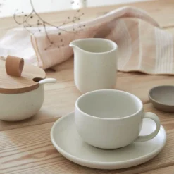 Costa Nova Dinnerware|Pacifica Collection Teacups & Saucers in Artichoke, Set of 6