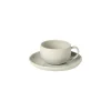 Costa Nova Dinnerware|Pacifica Collection Teacups & Saucers in Oyster Grey, Set of 6