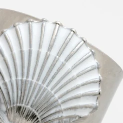 Joanna Buchanan Place Settings & Linens|Painted Shell Napkin Rings in White, Set of Two