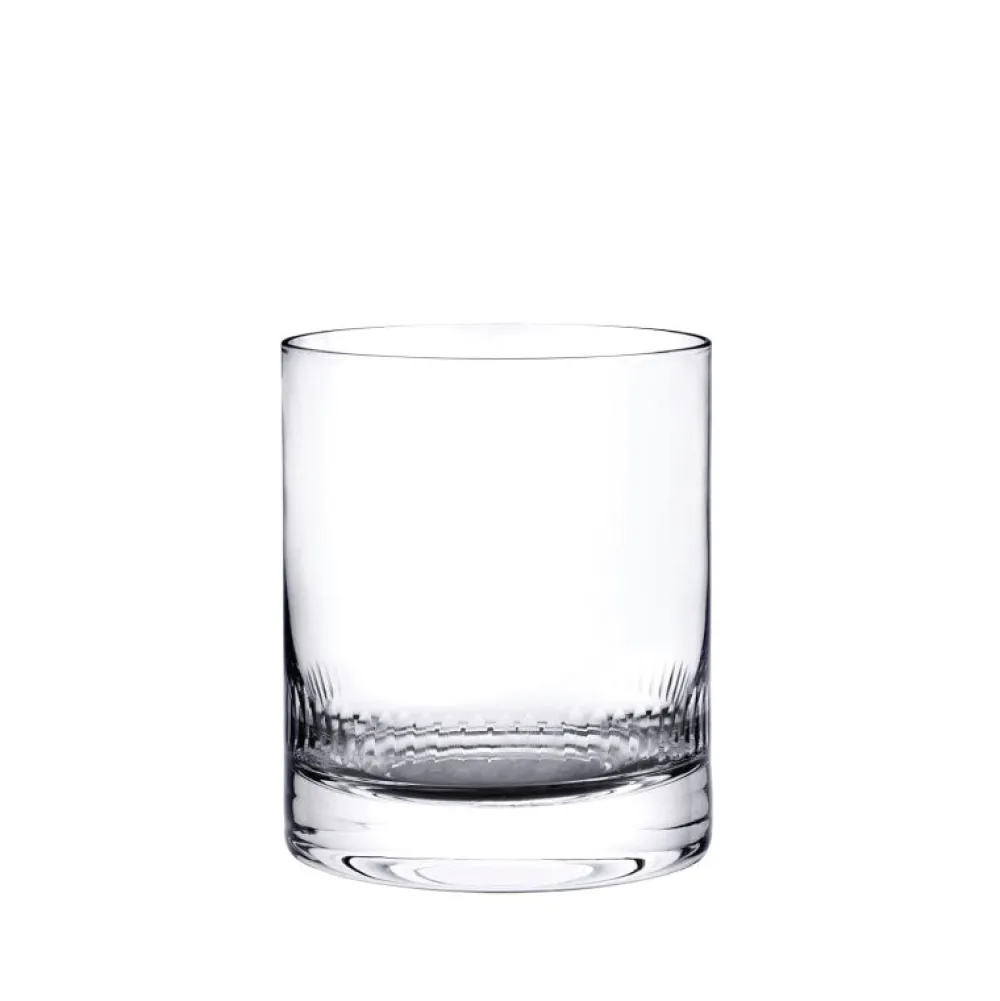 The Vintage List Glassware|Groomsmen|Pair of Crystal Whiskey Glasses with Spears Design