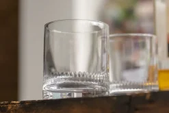 The Vintage List Glassware|Groomsmen|Pair of Crystal Whiskey Glasses with Spears Design