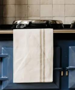 Rebecca Udall Place Settings & Linens|Pair of Striped Linen Tea Towels in Natural, Set of 2