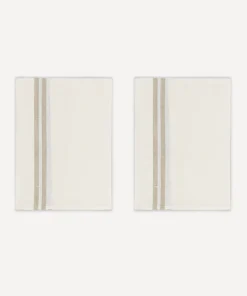 Rebecca Udall Place Settings & Linens|Pair of Striped Linen Tea Towels in Natural, Set of 2