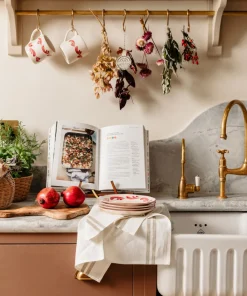 Rebecca Udall Place Settings & Linens|Pair of Striped Linen Tea Towels in Natural, Set of 2