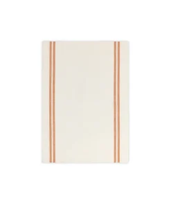 Rebecca Udall Place Settings & Linens|Pair of Striped Linen Tea Towels in Burnt Orange, Set of 2