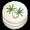 Sveva's Home Dinnerware|Palm Tree Scalloped Plate, Set of 6