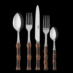 Sabre Flatware|Panda Dark Bamboo Place Setting, Set of 5