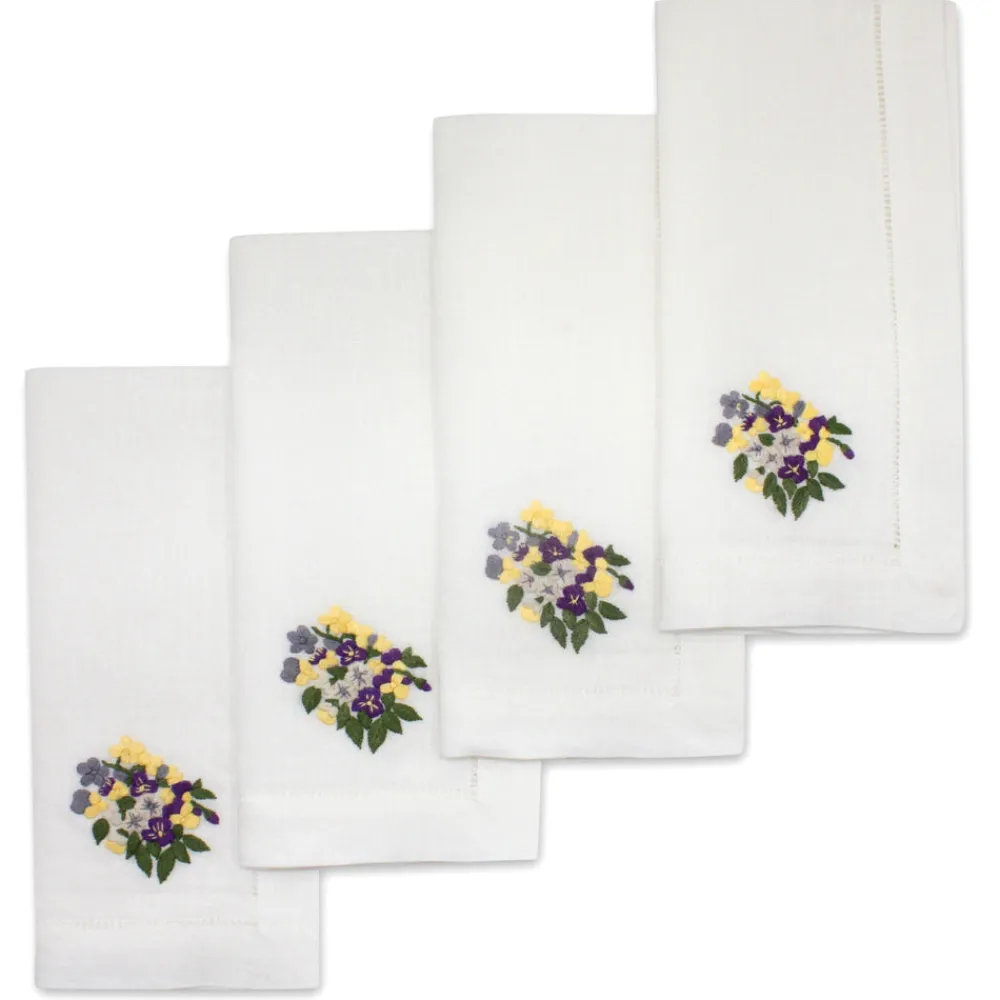 Chefanie Place Settings & Linens|Pansy Dinner Napkins, Set of 4