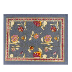 Couleur Nature Place Settings & Linens|Pansy Mats in Red & Grey, Set of 6