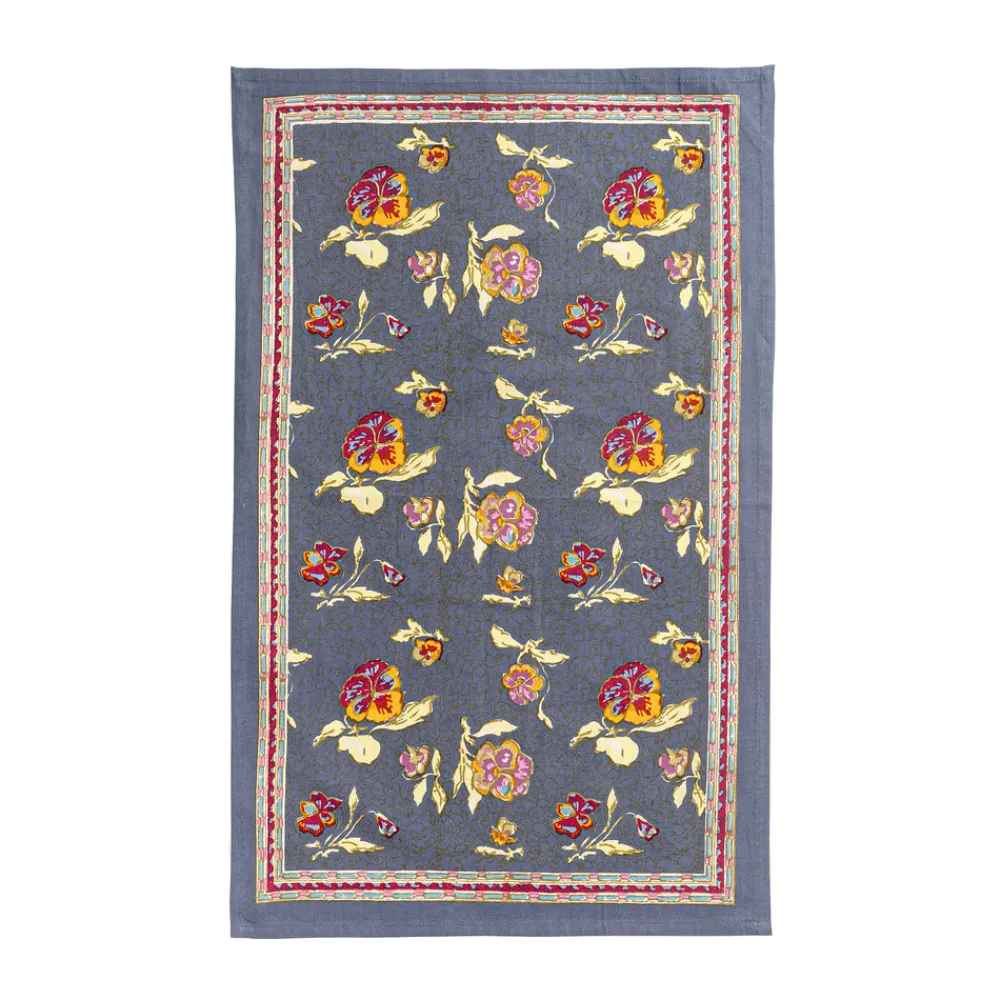 Couleur Nature Place Settings & Linens|Pansy Tea Towels Red & Grey, Set of 3