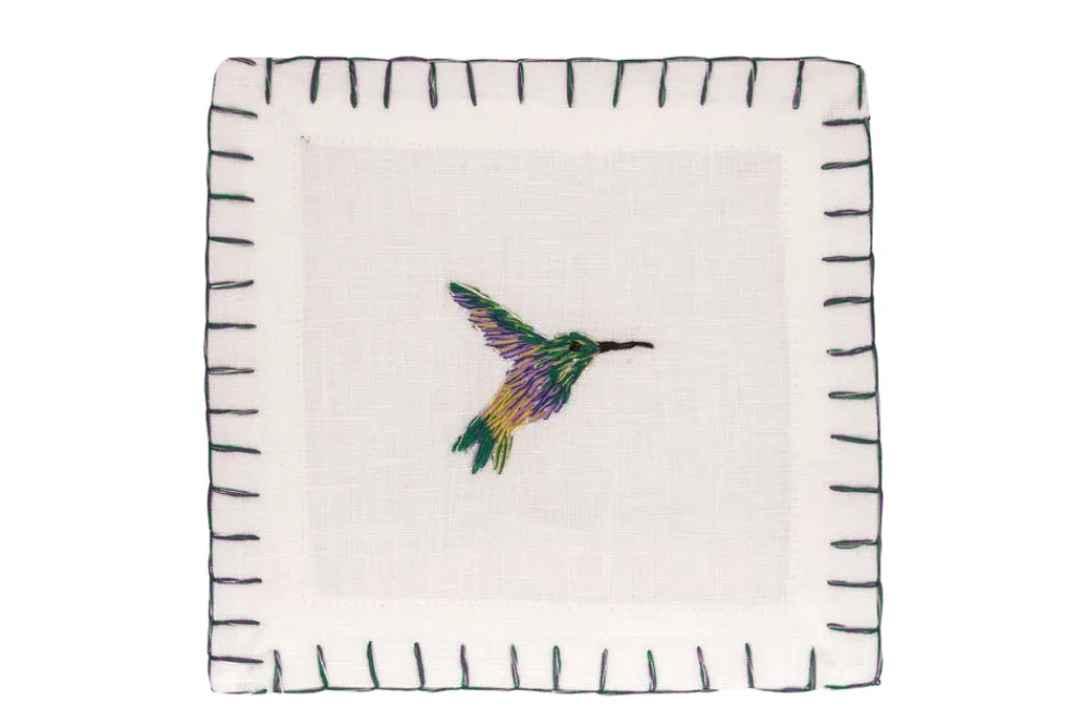 Francesca Miranda Place Settings & Linens|Parakeet Cocktail Napkin, Set of 4
