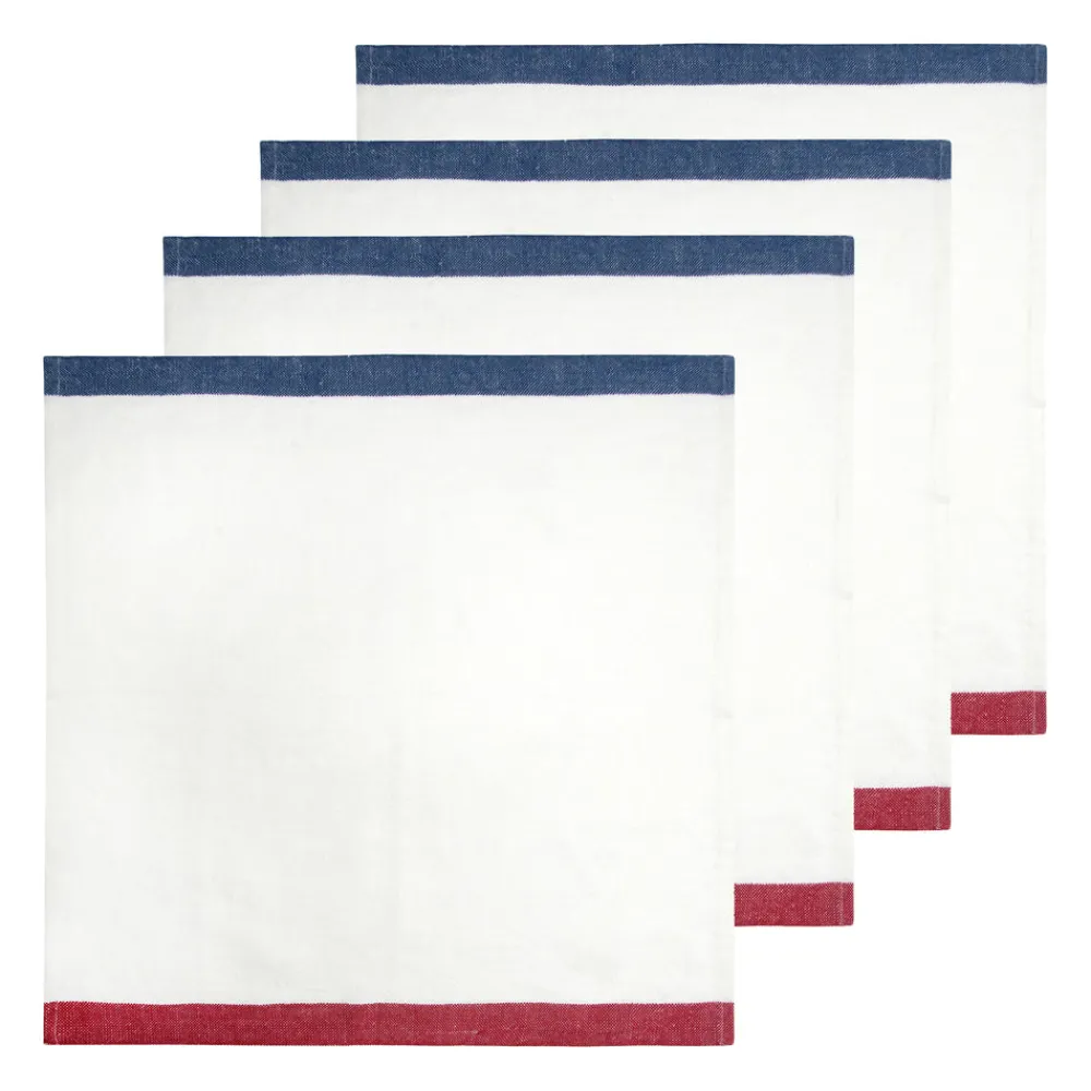 Caravan Place Settings & Linens|Paris Napkins in Blue & Red, Set of 2