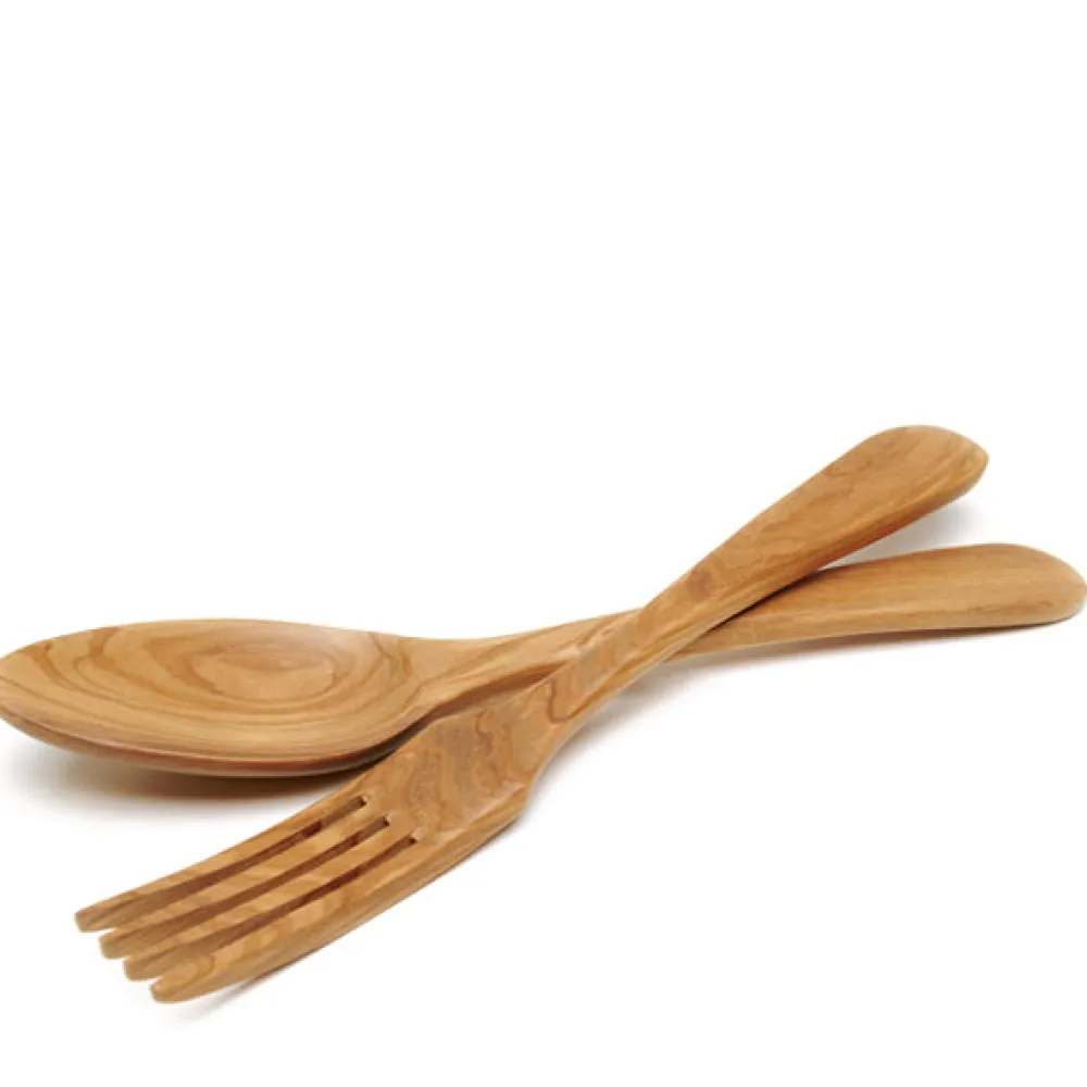 Berard Flatware|Parisian Olive Wood Salad Servers