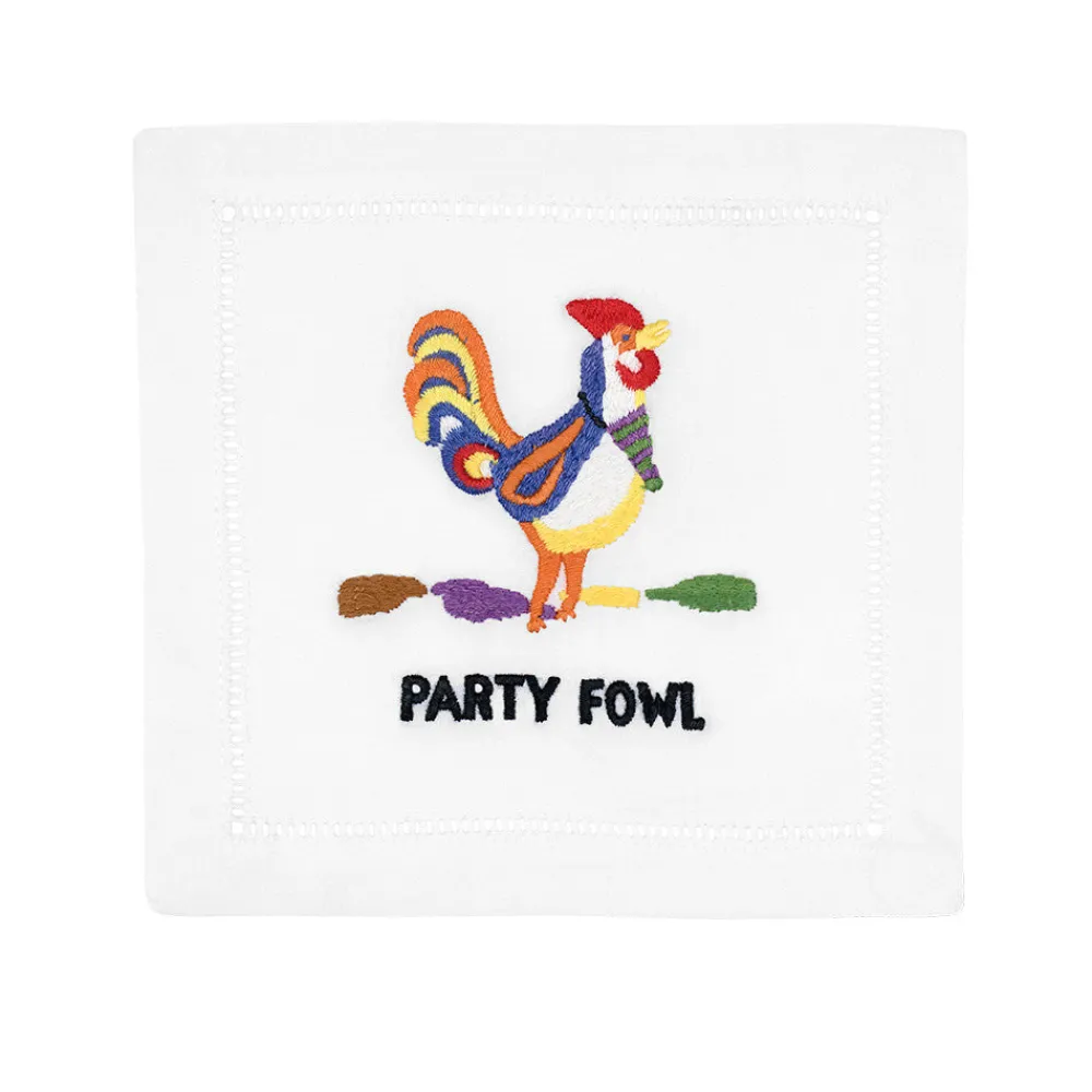 August Morgan Place Settings & Linens|Party Fowl Cocktail Napkins, Set of 4