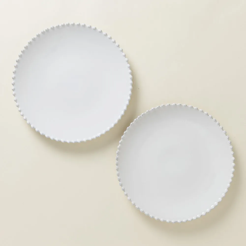 Costa Nova Dinnerware|Pearl Collection Dinner Plates in White, Set of 6