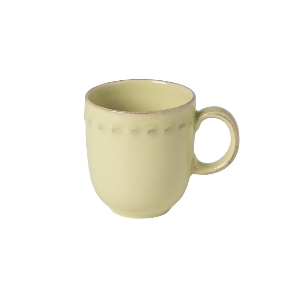 Costa Nova Dinnerware|Pearl Collection Mugs in Lilly Green, Set of 6