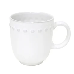 Costa Nova Dinnerware|Pearl Collection Mugs in White, Set of 6