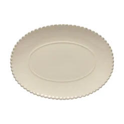 Costa Nova Dinnerware|Pearl Collection Oval Platter 14" in Cream