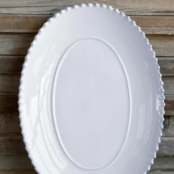 Costa Nova Dinnerware|Pearl Collection Oval Platter 16" in White