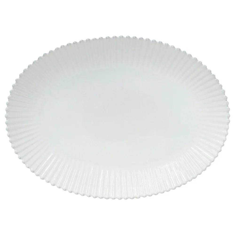 Costa Nova Dinnerware|Pearl Collection Oval Platter 20" in White