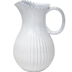 Costa Nova Glassware|Pearl Collection Pitcher 87 oz. in White
