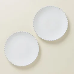 Costa Nova Dinnerware|Pearl Collection Salad Plates in White, Set of 6