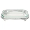 Mariposa Dinnerware|Pearled Oblong Casserole Caddy with 3-Quart Pyrex