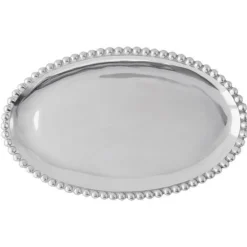Mariposa Dinnerware|Pearled Oval Platter