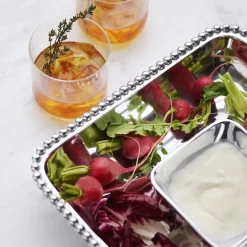 Mariposa Dinnerware|Pearled Square Chip & Dip