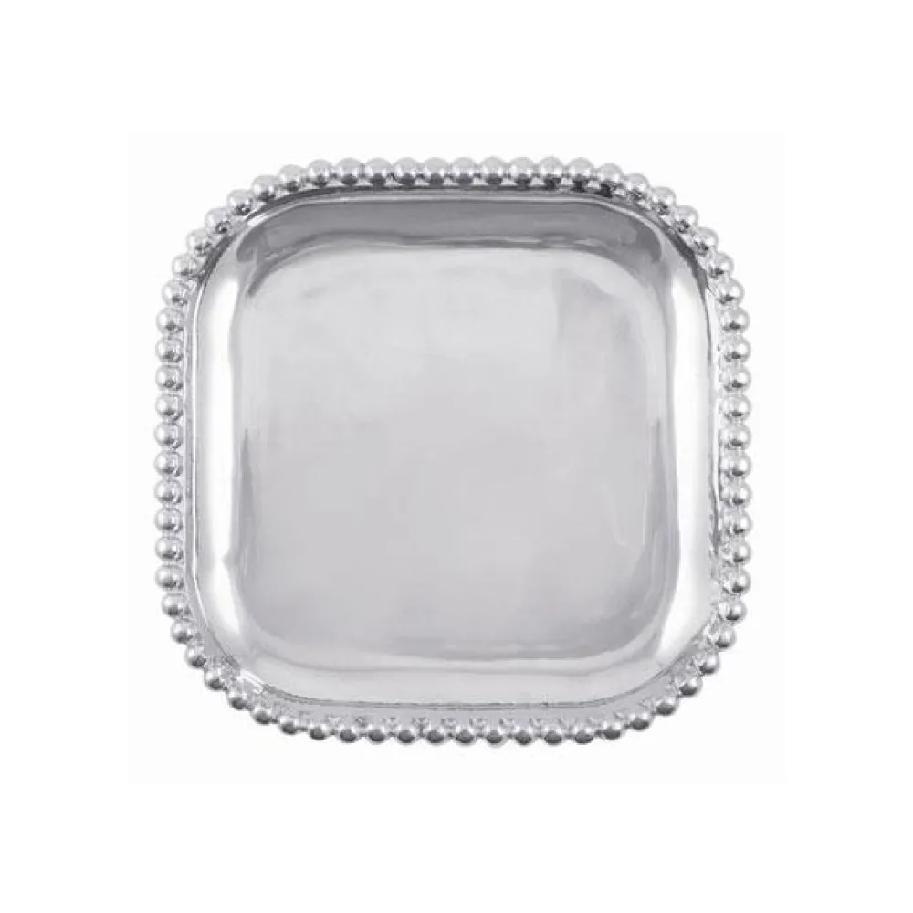 Mariposa Dinnerware|Pearled Square Platter