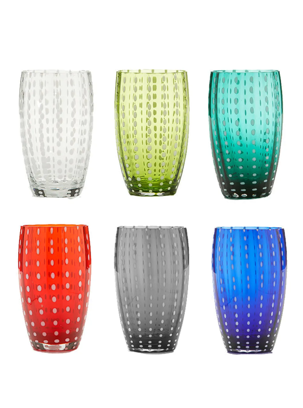Zafferano Glassware|Perle Beverage Assorted, Set of 6