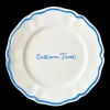 Sveva's Home Dinnerware|Personalized Quote Dinner Scalloped Plate, Set of 6