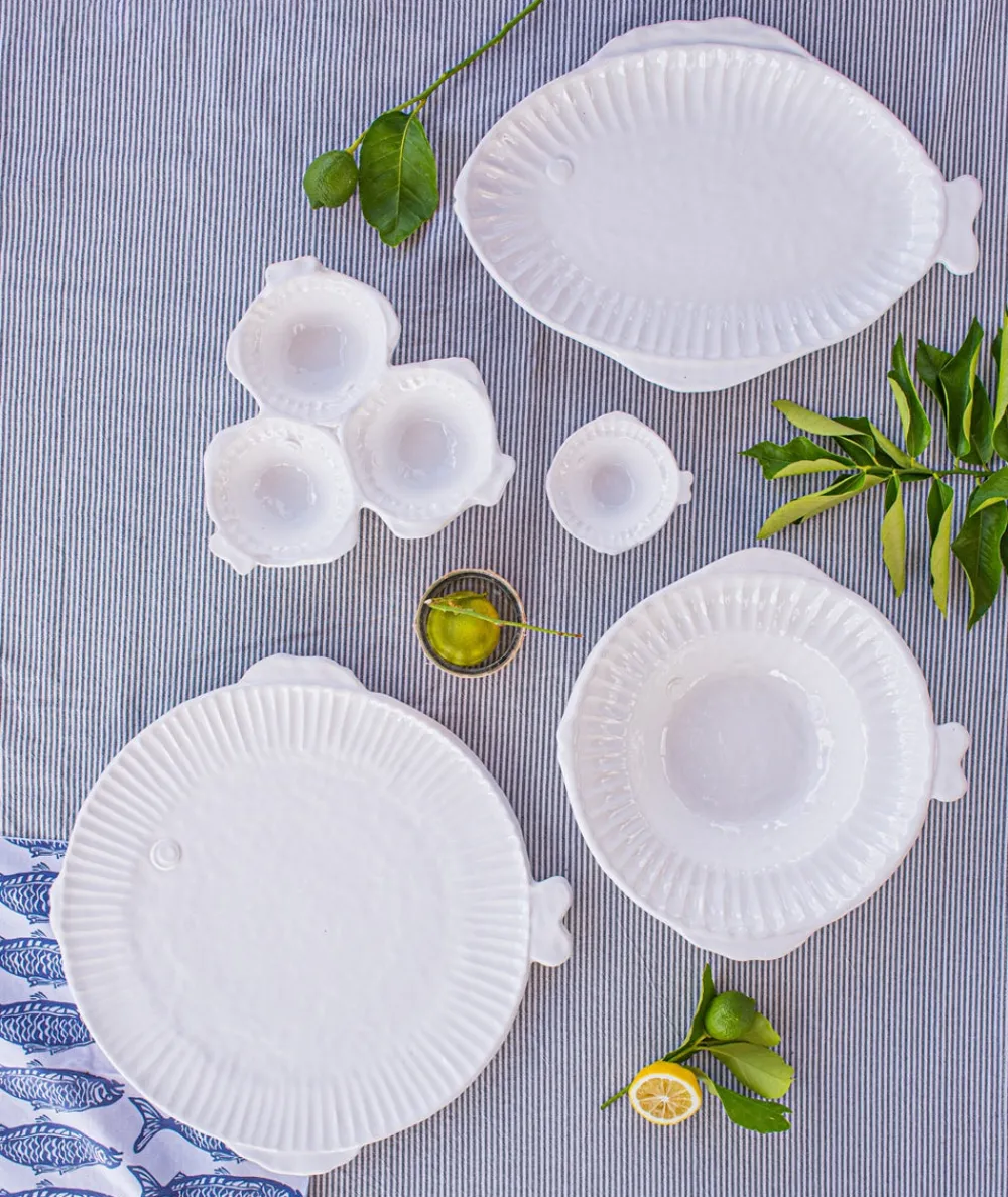 VIETRI Dinnerware|Pesce Serena Small Oval Platter