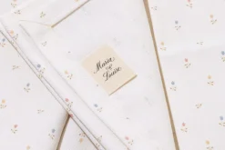 Maria Louise Cottage Place Settings & Linens|Petite Flower Garden Napkins in White, Set of 4