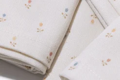 Maria Louise Cottage Place Settings & Linens|Petite Flower Garden Napkins in White, Set of 4
