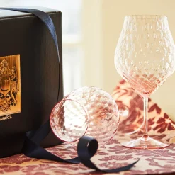 Caskata Glassware|Phoebe Rose Universal Wine Glasses, Set of 2