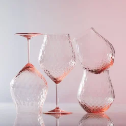 Caskata Glassware|Phoebe Rose Universal Wine Glasses, Set of 2