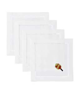 Henry Handwork Place Settings & Linens|Pickleball Cocktail Napkins, Set of 4